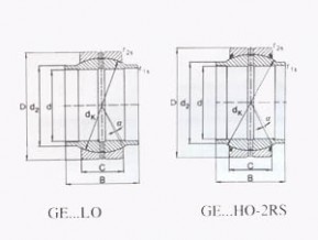 Spherical plain radial bearings with wide inner ring and fitting crack